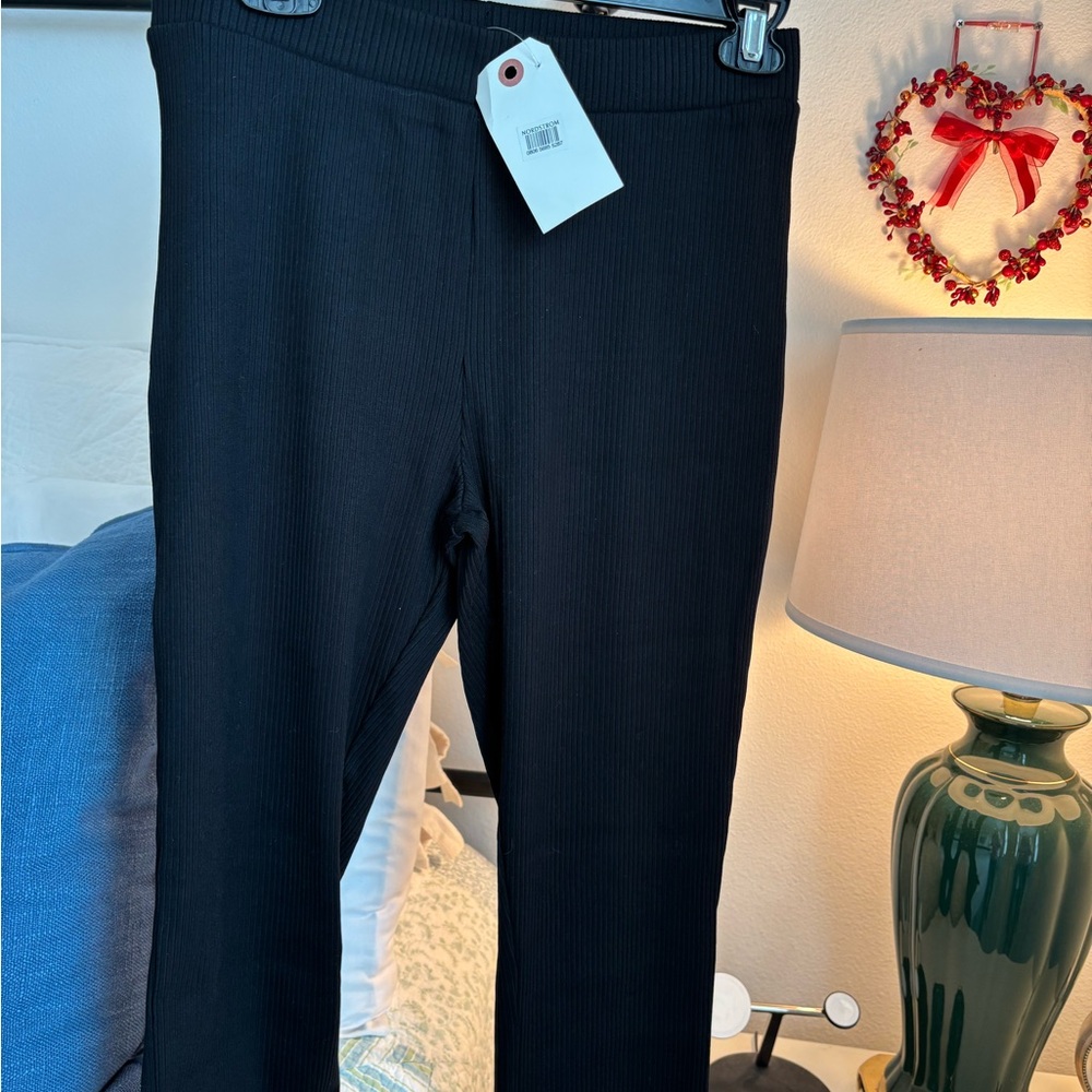 Black Ribbed Pants by Nordstrom